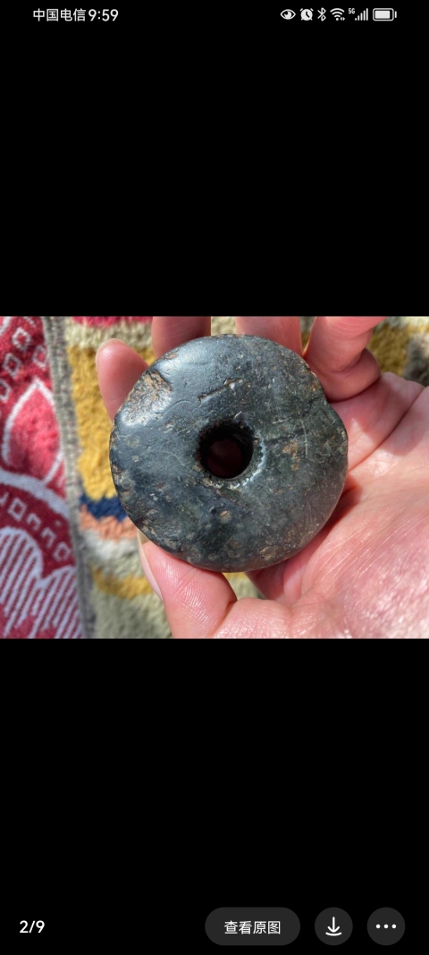 古玩玉器4000年齊家文化地方玉“紡錘”拍賣，當前價格450元