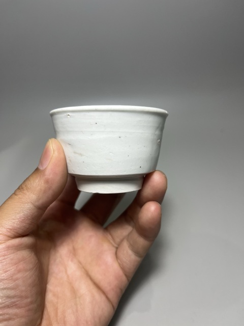 古玩陶瓷明代白釉唇口杯拍賣，當(dāng)前價(jià)格1280元