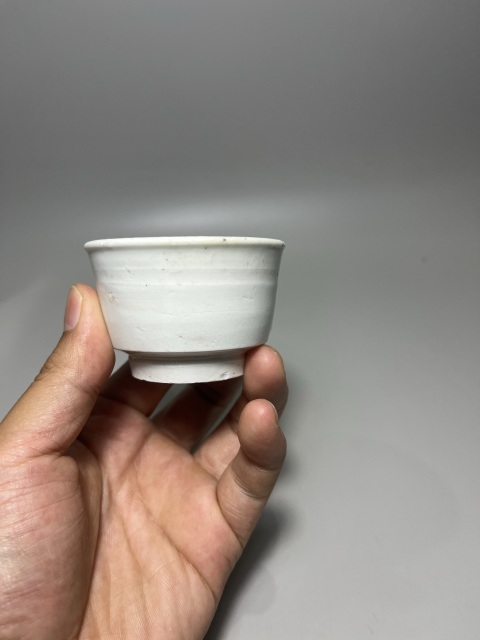 古玩陶瓷明代白釉唇口杯拍賣，當(dāng)前價(jià)格1280元