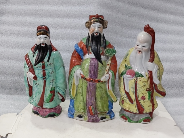 古玩陶瓷粉彩福祿壽三星人物塑像拍賣,當前價格0元