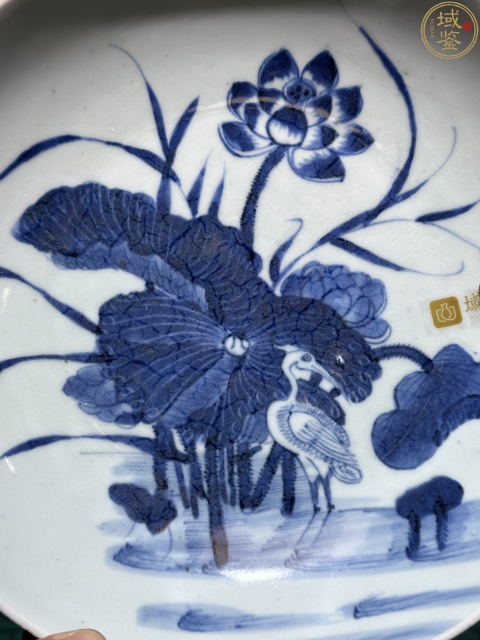 古玩陶瓷雍乾青花一路連科紋大盤拍賣,當前價格6800元