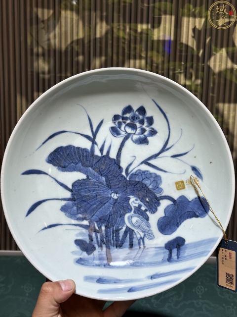 古玩陶瓷雍乾青花一路連科紋大盤拍賣,當前價格6800元