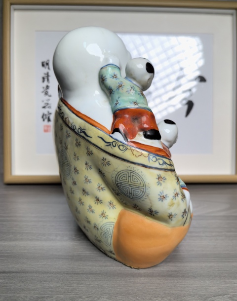 古玩陶瓷創(chuàng)匯官窯 五子彌勒佛塑像拍賣，當(dāng)前價(jià)格390元