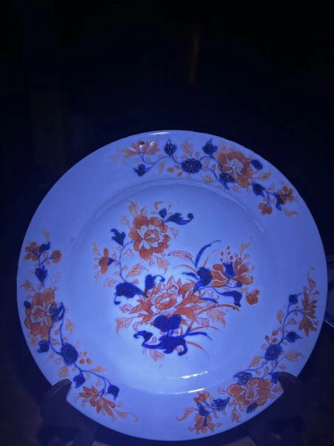中国　清時代　康熙時代　紅釉青華　花卉紋大皿　送料込み0806 O1CN01NwPcA81nOgz8zJbAc_!!