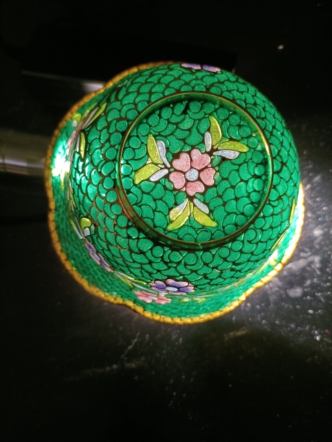 古玩雜項掐絲琺瑯彩碗拍賣,當前價格490元
