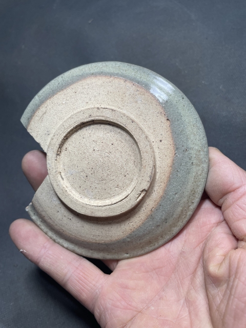 古玩陶瓷五大名窯之一鈞窯月白釉賞盤拍賣，當前價格598元