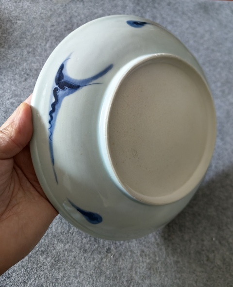 古玩陶瓷過墻龍紋青花盤拍賣,當前價格2700元