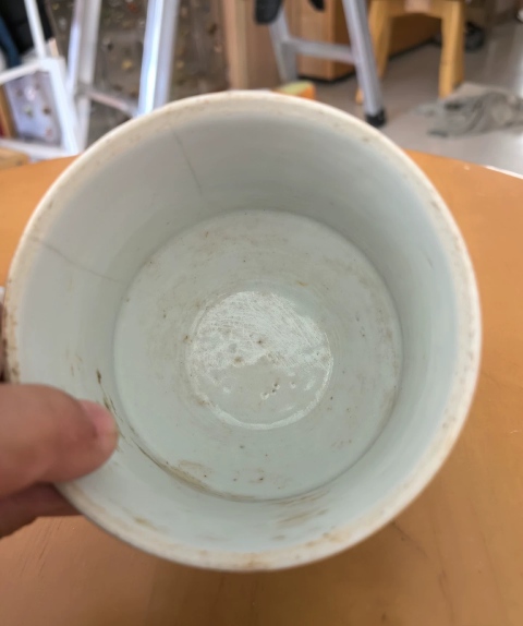 古玩陶瓷精品民窯-清中期青花嬰戲圖蓋缸拍賣,當前價格800元