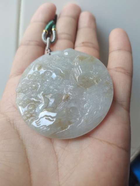 古玩玉器天然翡翠雕“山水牌”拍賣,當(dāng)前價格588元