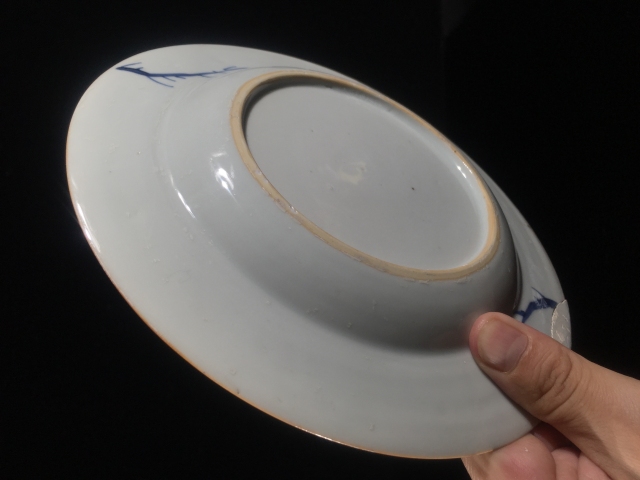 古玩陶瓷康熙青花折枝花卉紋盤拍賣,當前價格399元