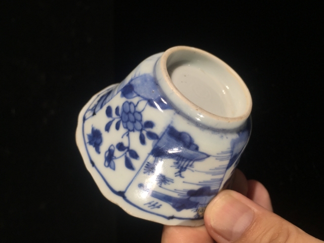 古玩陶瓷康熙青花山水開窗漁家樂紋杯拍賣，當(dāng)前價格299元