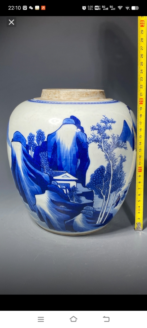 古玩陶瓷青花罐拍賣,當前價格48000元