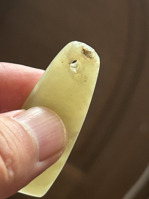 古玩玉器紅山文化斧型墜拍賣，當前價格4200元