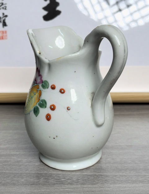 古玩陶瓷民國 精品粉彩花卉紋花澆拍賣,當(dāng)前價格260元