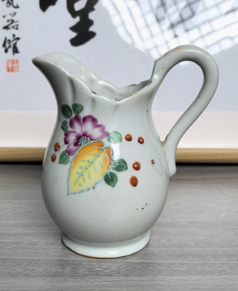 古玩陶瓷民國 精品粉彩花卉紋花澆拍賣,當(dāng)前價格260元