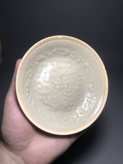 古玩陶瓷精品青白釉花卉雙魚洗拍賣，當前價格12888元