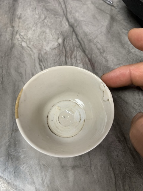 古玩陶瓷晚明白釉杯拍賣,當前價格900元