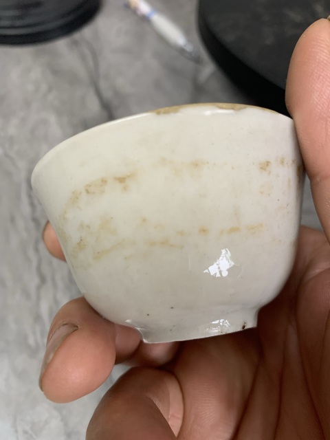 古玩陶瓷晚明白釉杯拍賣,當前價格900元