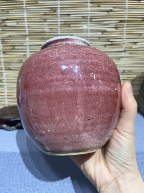 古玩陶瓷郎紅釉太白罐拍賣,當前價格6500元