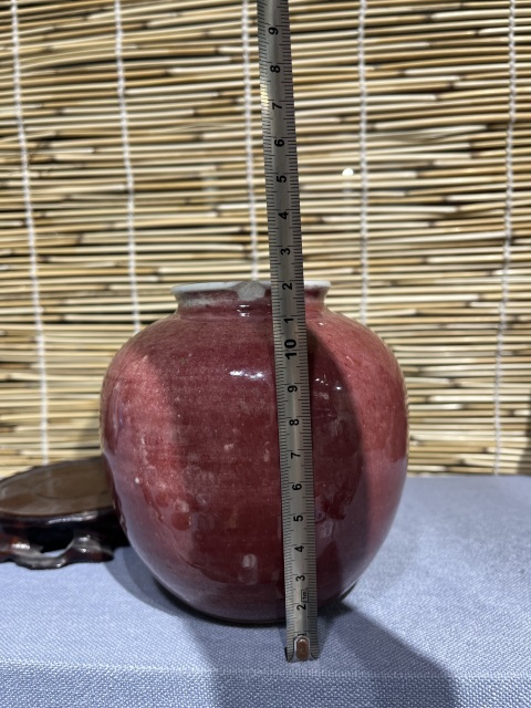 古玩陶瓷郎紅釉太白罐拍賣,當前價格6500元