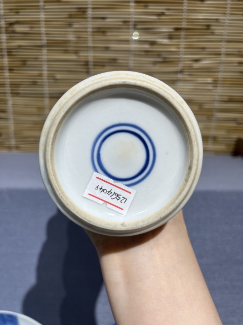 古玩陶瓷青花釉里紅花卉紋花觚拍賣，當前價格5500元