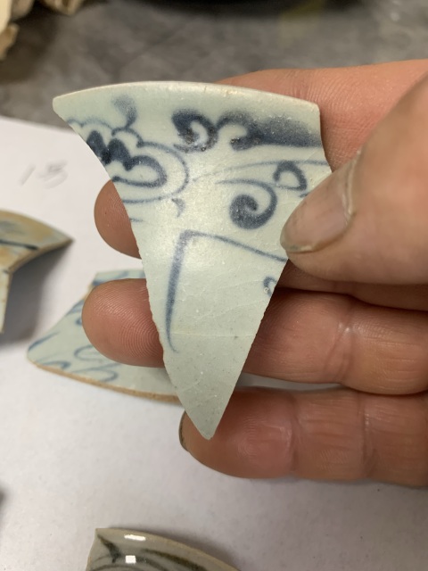 古玩陶瓷元青花標(biāo)本拍賣，當(dāng)前價(jià)格5000元