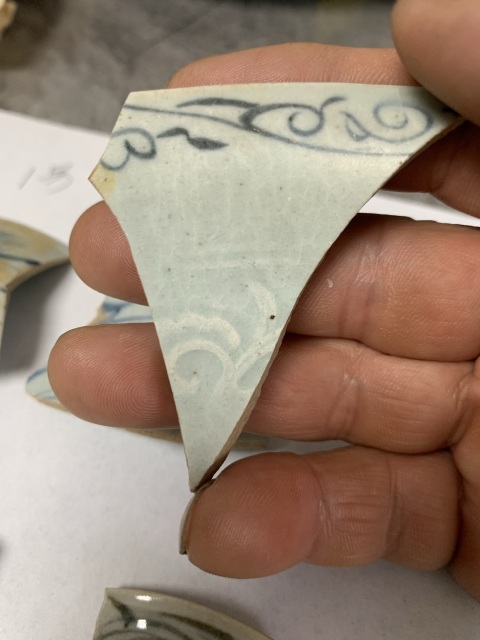 古玩陶瓷元青花標(biāo)本拍賣，當(dāng)前價(jià)格5000元