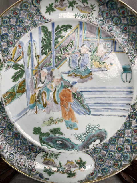 古玩陶瓷清咸豐 精品五彩人物故事紋盤拍賣,當(dāng)前價(jià)格2500元