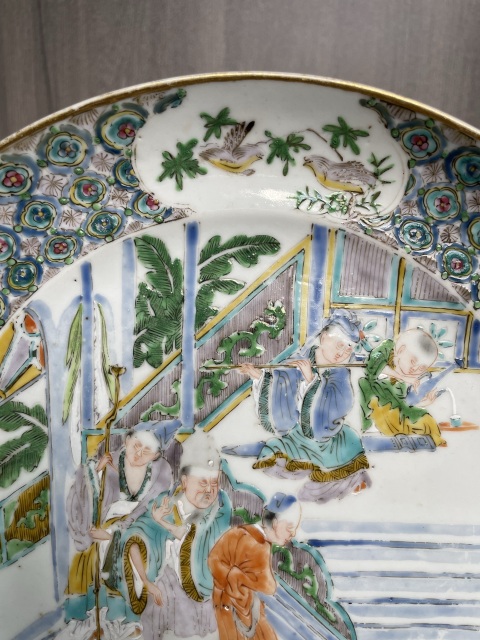 古玩陶瓷清咸豐 精品五彩人物故事紋盤拍賣,當(dāng)前價(jià)格2500元