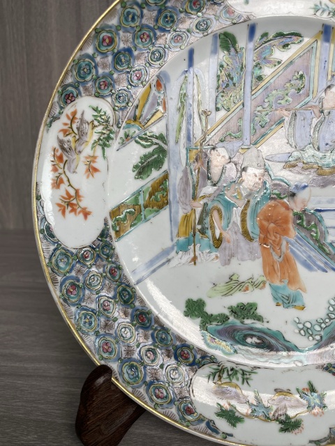 古玩陶瓷清咸豐 精品五彩人物故事紋盤拍賣,當(dāng)前價(jià)格2500元