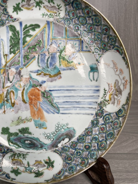 古玩陶瓷清咸豐 精品五彩人物故事紋盤拍賣,當(dāng)前價(jià)格2500元