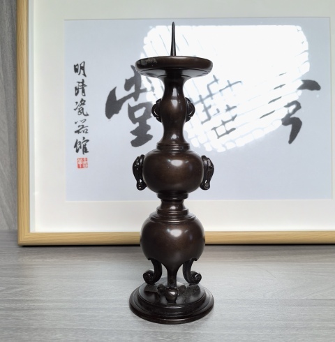 古玩雜項清晚期 老燭臺拍賣,當前價格290元