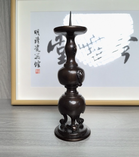 古玩雜項清晚期 老燭臺拍賣,當前價格290元