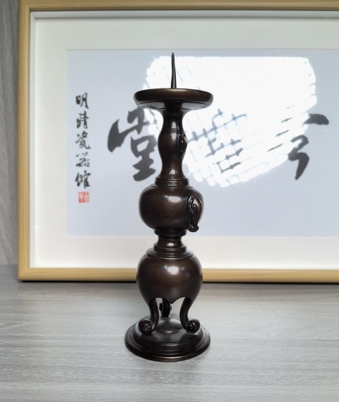 古玩雜項清晚期 老燭臺拍賣,當前價格290元