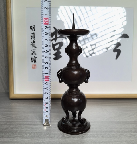 古玩雜項清晚期 老燭臺拍賣,當前價格290元