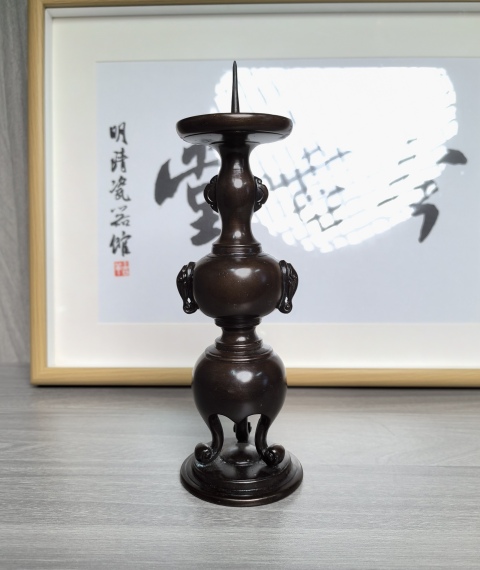 古玩雜項清晚期 老燭臺拍賣,當前價格290元