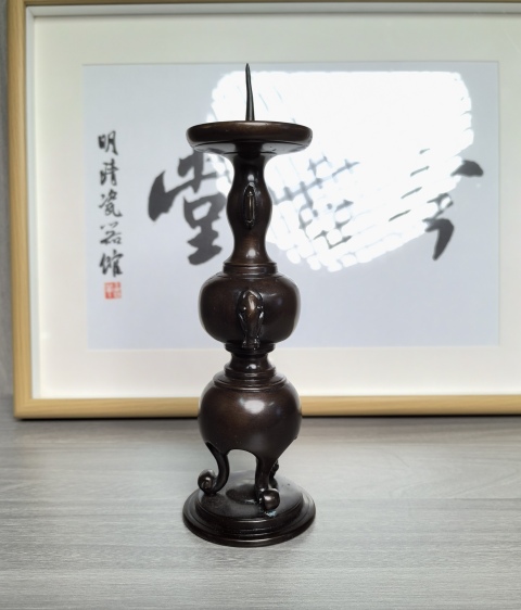 古玩雜項清晚期 老燭臺拍賣,當前價格290元