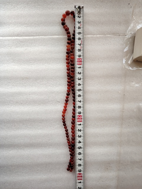 古玩玉器清代天然紅瑪瑙珠鏈拍賣,當前價格499元