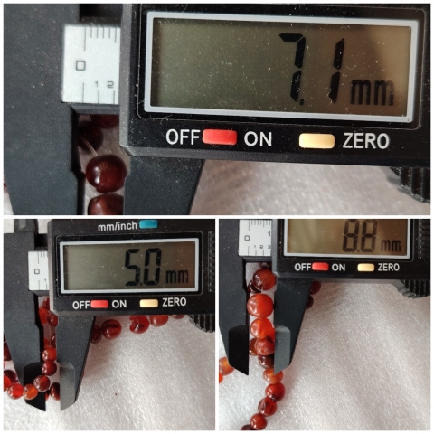 古玩玉器清代天然紅瑪瑙珠鏈拍賣,當前價格499元