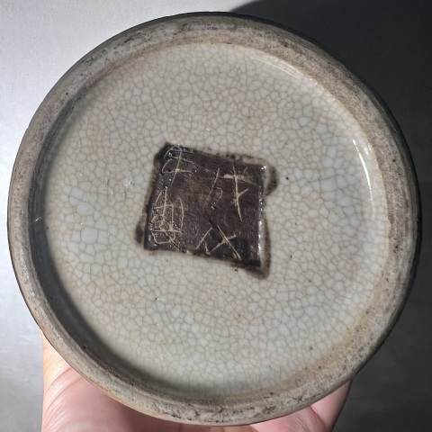 古玩陶瓷晚清 稀少畫片哥釉粉彩刀馬人物將軍罐拍賣,當前價格1480元