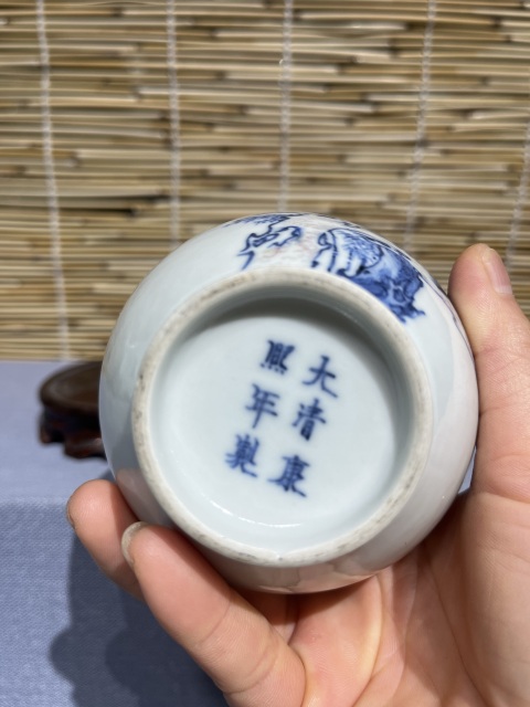 古玩陶瓷青花釉里紅歲寒三友圖撇口瓶拍賣,當(dāng)前價(jià)格6800元