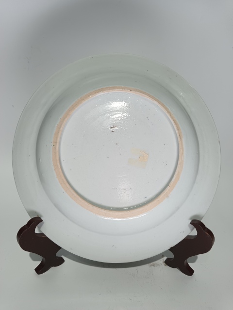 古玩陶瓷清雍正乾隆粉彩花鳥紋盤拍賣,當前價格3600元