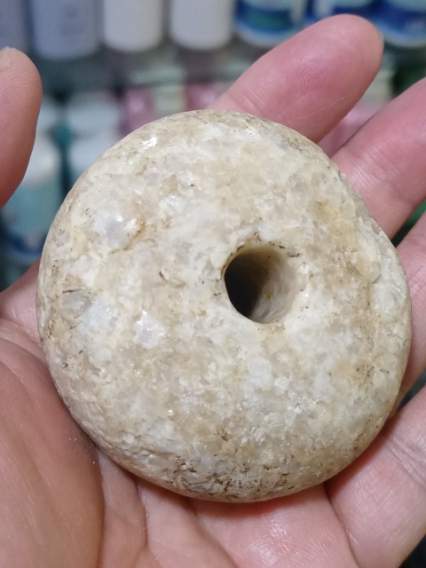 古玩玉器4000年文化期地方玉“紡錘”拍賣,當(dāng)前價格400元