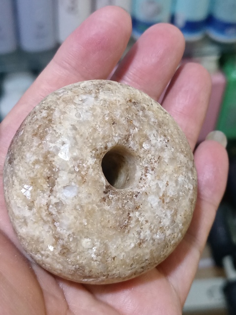 古玩玉器4000年文化期地方玉“紡錘”拍賣,當(dāng)前價格400元