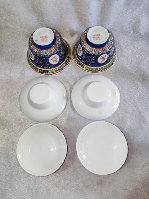 古玩陶瓷三才蓋碗拍賣，當前價格398元