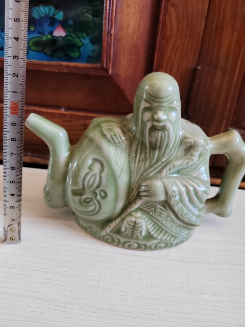 古玩陶瓷晚清壽星執壺拍賣,當前價格666元