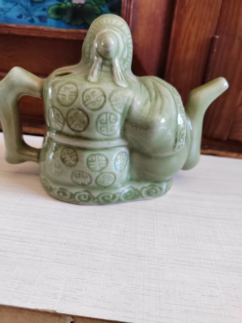 古玩陶瓷晚清壽星執壺拍賣,當前價格666元