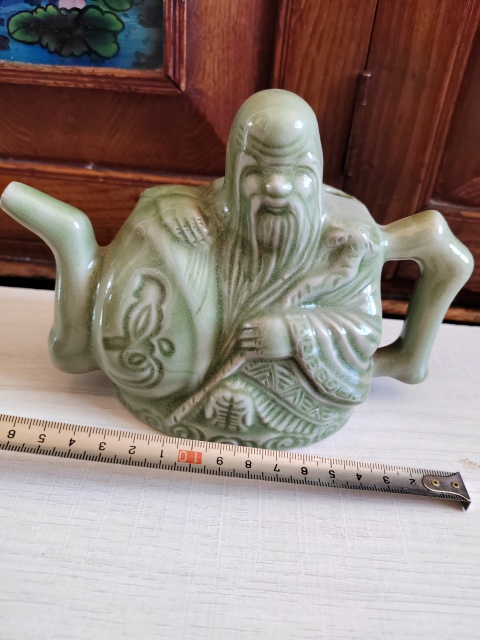 古玩陶瓷晚清壽星執壺拍賣,當前價格666元