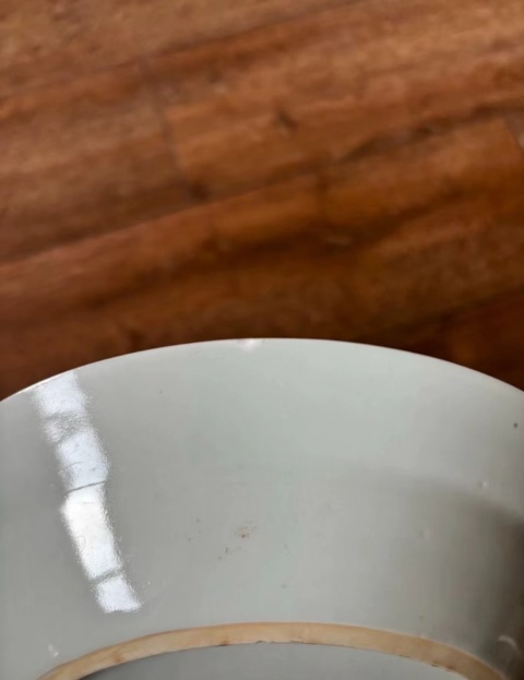 古玩陶瓷樓臺(tái)亭閣山水紋青花盤拍賣，當(dāng)前價(jià)格1500元