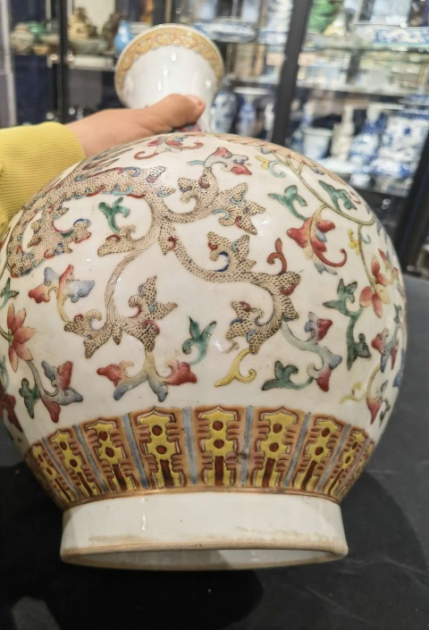 古玩陶瓷清光緒粉彩玉堂春賞瓶拍賣,當前價格36000元